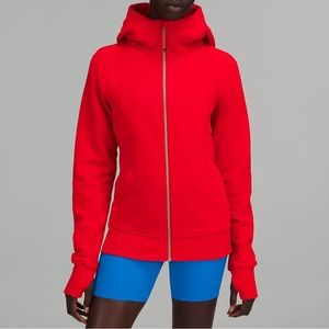 Lululemon Red Scuba Full-Zip Hoodie